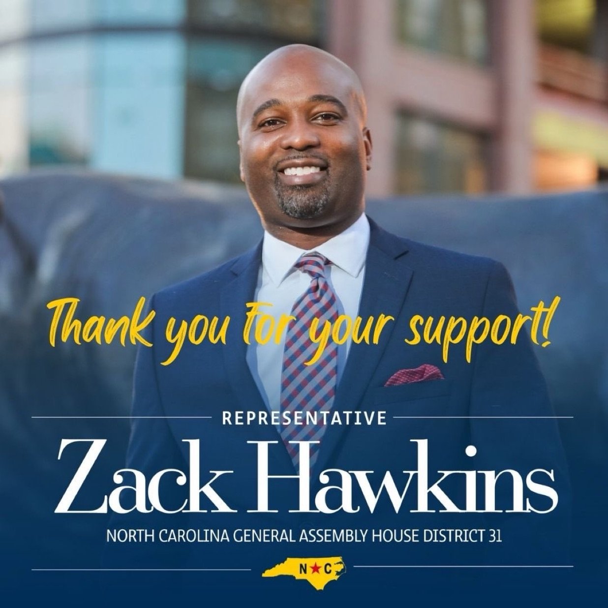 Bull City Citizen Political Update: Rep. Zack Hawkins Thanks Durham Constituents Following Re-Election